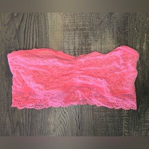 Aerie Lace Bandeau in Bright Pink